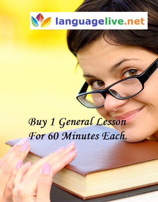 Buy 1 General Live Lesson of 60 Minutes by Skype.